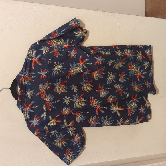 Rip curl button down shirt palm trees size medium - Picture 2 of 7
